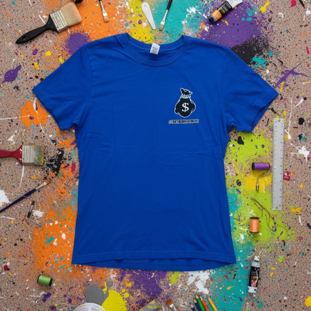 Bella + Canvas Creative Action Graphic Tee Blue Regular